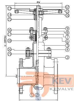 Flanged End Gate Valve 2054 PN16 - Valve p2