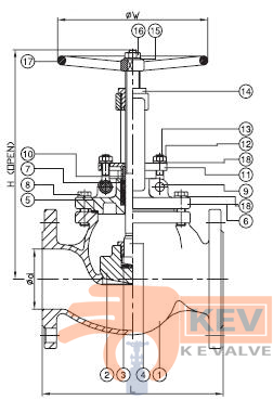 Flanged End Globe Valve PN16 - Valve 2053 p2