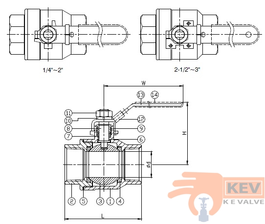 Ball Valves, 2 PC Screwed End Ball Valve, 2 PC Ball Valve 2006w p2