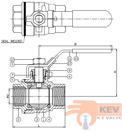 Ball Valves, 2 PC Screwed End Ball Valve, 2 PC Ball Valve 2006w p2