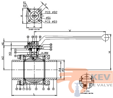 Ball Valve, Butt Weld End Ball Valve, 3 PC Butt Weld End Ball Valve 2012d4 p2