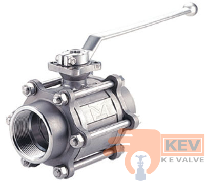 3 PC Screwed End Ball Valve 2013D4 p1