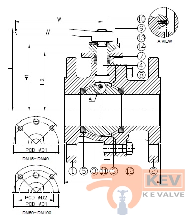 Ball Valves, Flanged End Ball Valves, 2 PC Flanged End Ball Valve 2019 p2