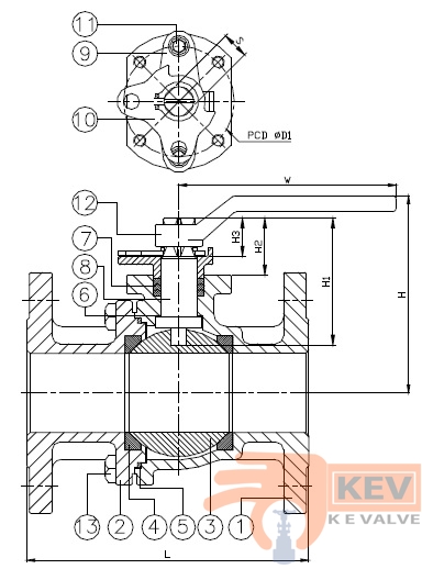 Ball Valves, Flanged End Ball Valves, 2 PC Flanged End Ball Valve 2020 p2