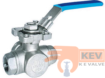 Ball Valves, Screwed End Ball Valve, 3 Way Screwed End Ball Valve 2057D p1