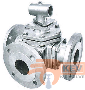 3/4-WAY FLANGED END BALL VALVE, 3/4 WAY BALL VALVE 2059 p1