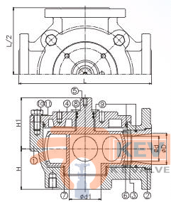 Ball Valve, Flanged End Ball Valve, 5 Way Flanged End Ball Valve 2062 p2