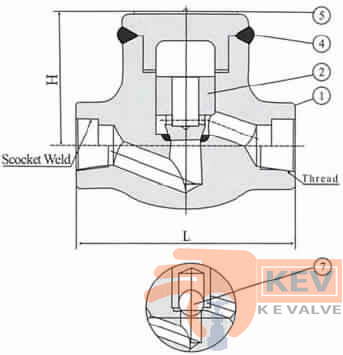 Forged Steel Piston Check Valve 900Lb-1500Lb