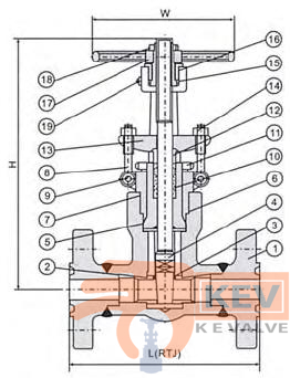 Forged Steel Integral Flanged End Pressure Seal Gate Valve 900Lb~1500Lb