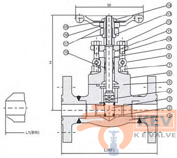 Forged Steel Integral Flanged End Globe Valve 150Lb-600Lb