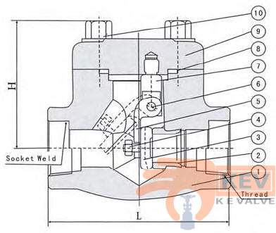 Forged Steel Swing Check Valve 800Lb 900Lb-1500Lb