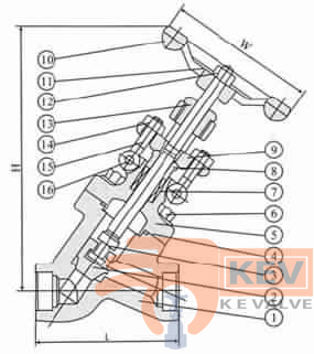 Forged Steel Y-Pattern Globe Valve 800Lb